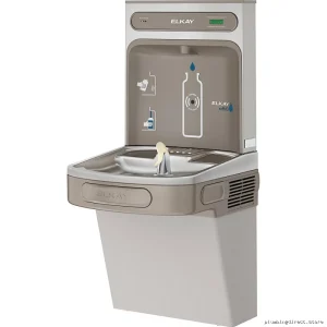 Filtered-Refrigerated WaterCooler w/BottleFiller&DrinkingFountain – SingleADA–LightGray ModelLZS8WSLK fromElkay