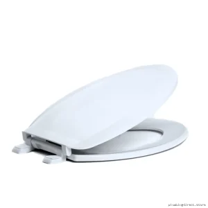 Elongated Comfort Elbow Room Toilet Seat in Crane White