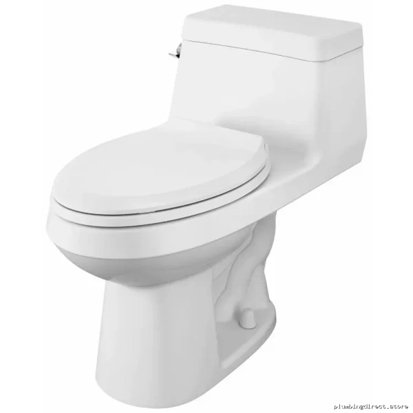 Elongated Low-Flow Toilet with Seat - White American Standard One-Piece - Image 2