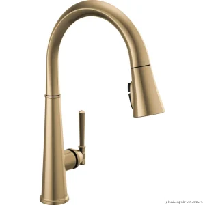 Emmeline Pull-Down Kitchen Faucet in Champagne Bronze with Lumicoat Finish