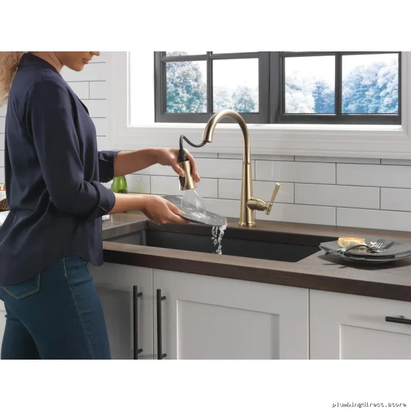 Emmeline Pull-Down Kitchen Faucet in Champagne Bronze with Lumicoat Finish - Image 2