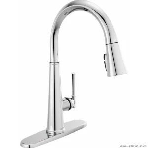 Emmeline Modern Kitchen Faucet with Pull-Down Sprayer - Durable Lumicoat Chrome Finish