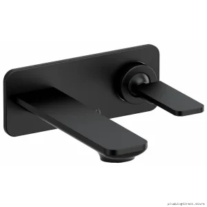 Equinox 1.2 GPM Black Wall Mount Faucet with Lever Handle - EQ11BK RIOBEL