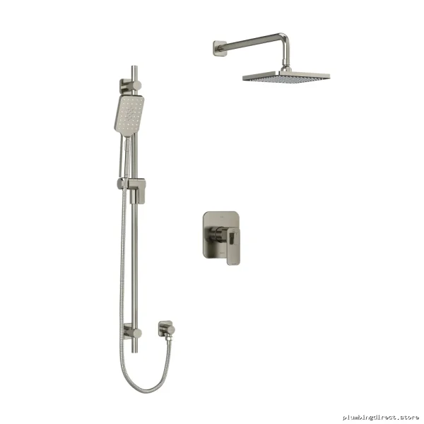Equinox Brushed Nickel Shower Faucet Trim Kit - Complete Set | TKIT323EQBN RIOBEL