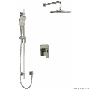 Equinox Ceiling Mounted Shower Faucet Trim Complete Set - Brushed Nickel