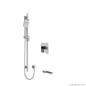 Equinox Chrome Faucet Trim Kit for Tub & Shower - Complete Set TKIT1244EQC RIOBEL
