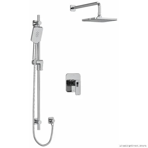 Equinox Chrome Shower Faucet Trim with Ceiling Arm - TKIT323EQC-6 RIOBEL