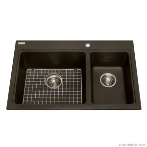 Espresso Granite Drop-In Sink - Mythos 1.5 Bowl, Durable KGDC2031R-8ES