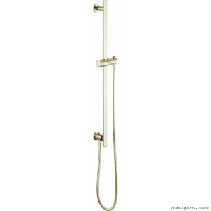 Euro-Style Round Shower Slide Bar with Hose - Polished Nickel Finish