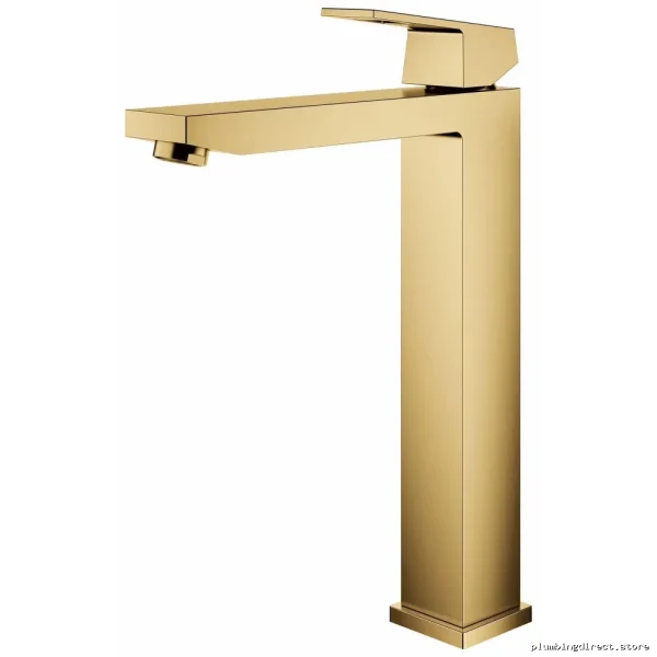Eurocube Contemporary Single Hole Vessel Sink Faucet - Brushed Cool Sunrise - Image 2
