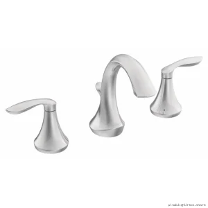 Eva Widespread Bathroom Faucet - Modern Chrome Finish, Moen TV6420