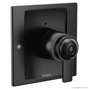 ExactTemp 90 Degree Matte Black Faucet Trim - Moen TS3100BL
