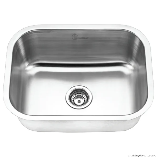Excalibur ESU1823/9 Single Bowl Undermount Sink - Modern 304 Stainless Steel Design