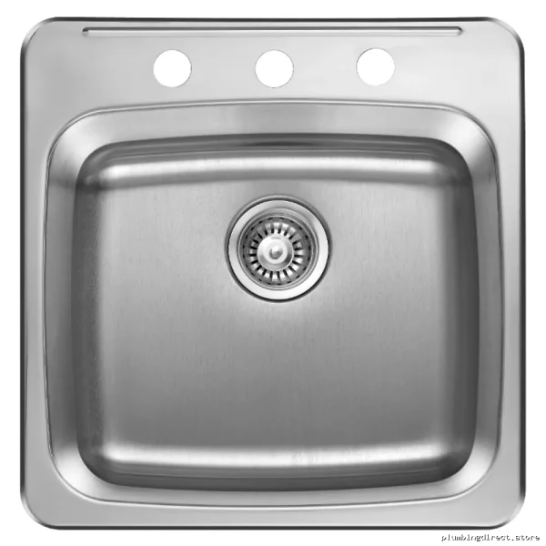 Excalibur Stainless Steel Drop-In Kitchen Sink 3 Hole 1 Bowl ESL2020