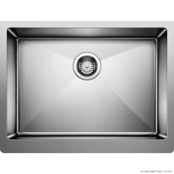 Medium Farmhouse Apron Front Stainless Steel Single Bowl Kitchen Sink - Image 2