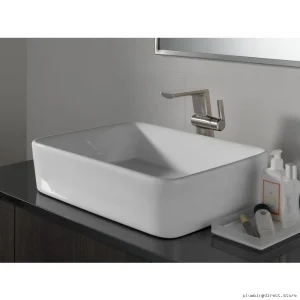 Delta 799-SS-PR-DST Vessel Sink Faucet - Durable Lumicoat Stainless Steel Finish