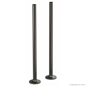 Brizo T71766-BNX Brilliance Black Onyx Floor Mount Tub Filler Unions