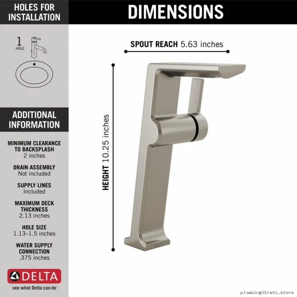 Delta 799-SS-PR-DST Vessel Sink Faucet - Durable Lumicoat Stainless Steel Finish - Image 3