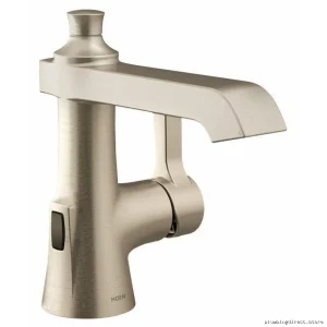 Flara Touchless Wave Single-Hole Bathroom Faucet in Brushed Nickel (S6981EWBN) by Moen