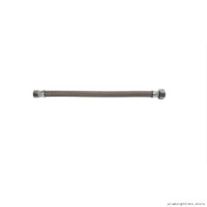 Flexible Brass Faucet Connector - 3/8 Comp x 1/2 Iron Pipe Adapter