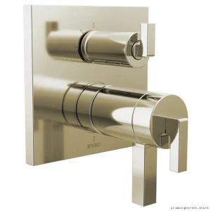 Frank Lloyd Wright TempAssure 3-Func Integrated Diverter Valve Trim (Fewer Handles), Polished Nickel