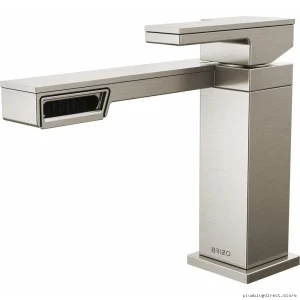 Frank Lloyd Wright Modern Single-Hole Vanity Faucet in Luxe Nickel