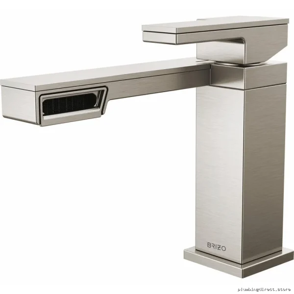 Frank Lloyd Wright Modern Single-Hole Vanity Faucet in Luxe Nickel