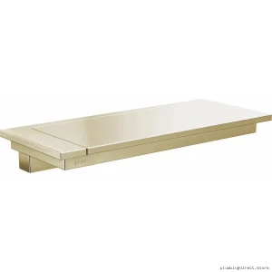 Modern Polish-Nickel Bathroom Shelf | Frank Lloyd Wright Design