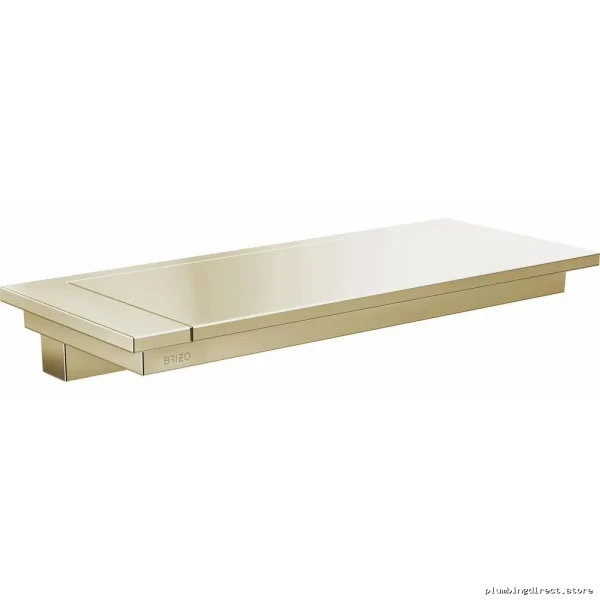 Modern Polish-Nickel Bathroom Shelf | Frank Lloyd Wright Design