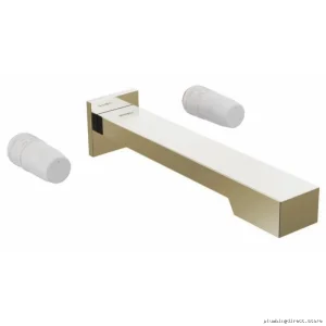 Brizo Polished Nickel Wall Mount Tub Faucet Trim T70422-PNLHP by Frank Lloyd Wright