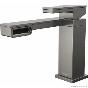 Frank Lloyd Wright Single Hole Bathroom Faucet | Premium Luxe Steel 65022LF-SL Brizo