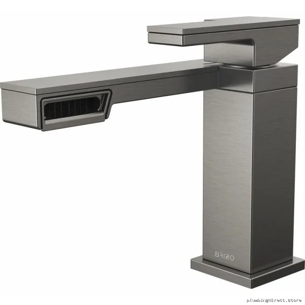 Frank Lloyd Wright Single Hole Bathroom Faucet | Premium Luxe Steel 65022LF-SL Brizo