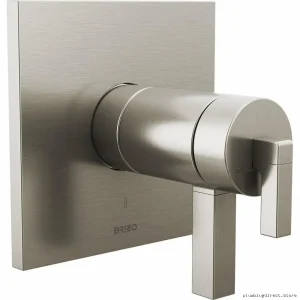 BrizioHL60NKFrankLloydWrightThermostatValveHandlesLuxeNickelFinish