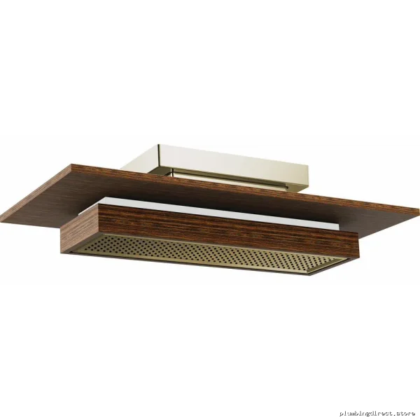 Frank Lloyd Wright Water-Efficient Rain Can Shower Head | Integrated Light | Polished Nickel
