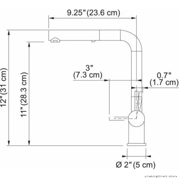 Franke Active Kitchen Faucet with Pull Down Spray - Bichrome & Champagne Finish - Image 3