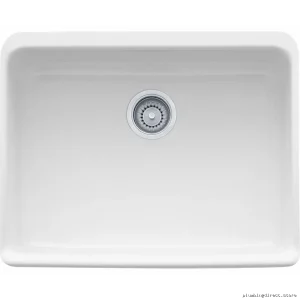 Franke 23-5/8" 1 Bowl Apron Front Kitchen Sink - White MHK110-24WH