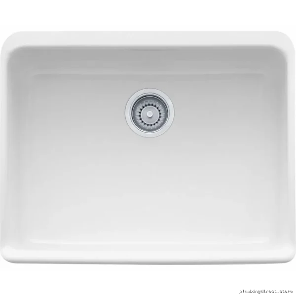 Franke 23-5/8" 1 Bowl Apron Front Kitchen Sink - White MHK110-24WH