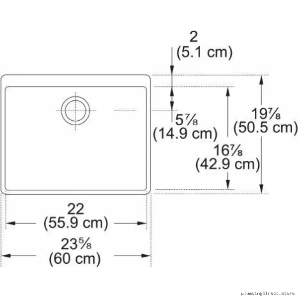 Franke 23-5/8" 1 Bowl Apron Front Kitchen Sink - White MHK110-24WH - Image 2