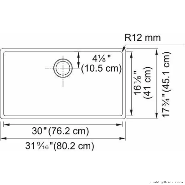 Stainless Steel Single Bowl Undermount Kitchen Sink - Franke Cube 32in - Image 2