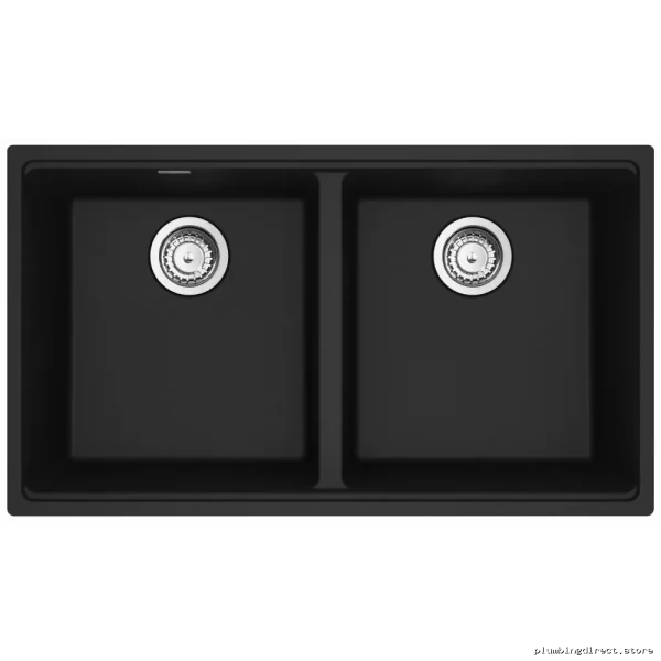 Franke Maris 33-1/16 Fragranite 2-Bowl Undermount Kitchen Sink - Matte Black