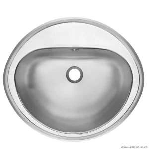Franke OV1619-5-3 3-Hole Drop-In Sink - Stainless Steel Modern Bathroom Vanity