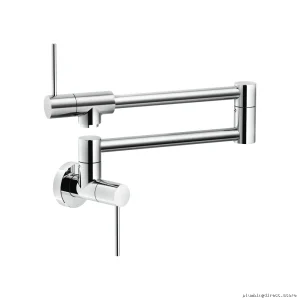 Franke Chrome Pescara Wall Mount Pot Filler Faucet with Dual Handles