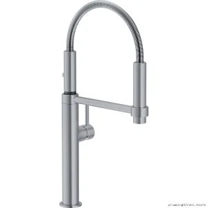 Franke Pescara Satin Nickel Semi-Pro Faucet with Easy-Pull Spray FF4480
