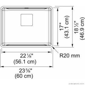 Franke Pescara Single-Bowl SS UnderMount Kitchen Sink | Size: ~76 cm