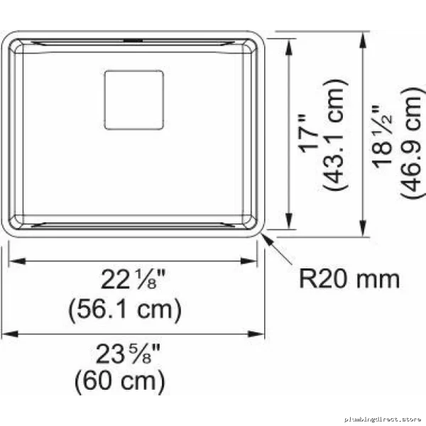 Franke Pescara Single-Bowl SS UnderMount Kitchen Sink | Size: ~76 cm