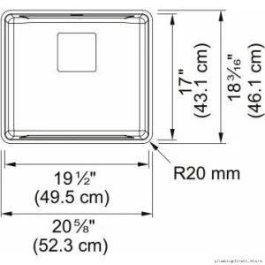 Stainless Steel Undermount Kitchen Sink - Single Bowl 20-5/8 Franke PTX110-20-CA