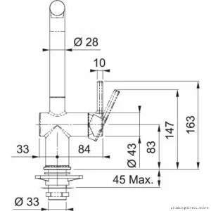 Pull-Out Spray Kitchen Faucet in Bi-Chrome & Polar White Finish - Modern Design ACT-PO-PWT Franke