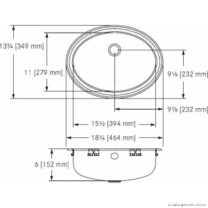 Franke Stainless Steel Drop-In Bathroom Sink Model V1418-6