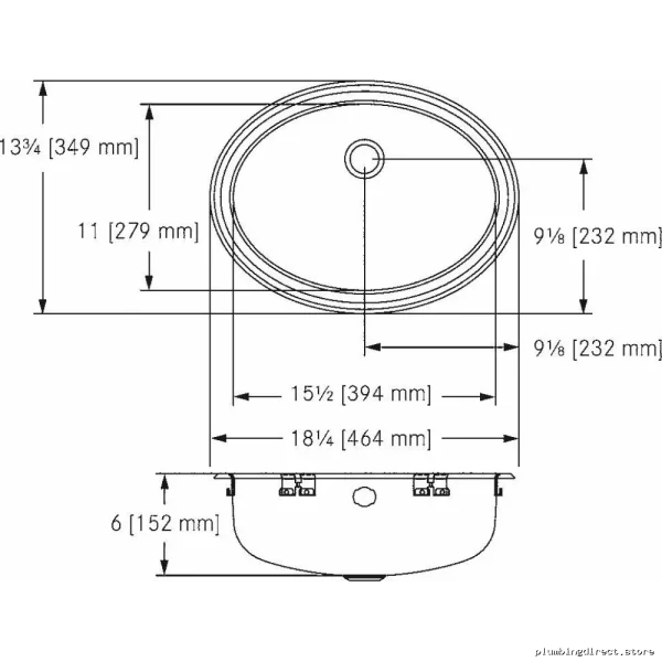 Franke Stainless Steel Drop-In Bathroom Sink Model V1418-6
