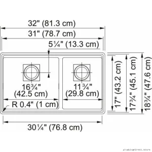 Franke Stone Grey Undermount Kitchen Sink 30.25 Inch Dual Bowl Granite Composite